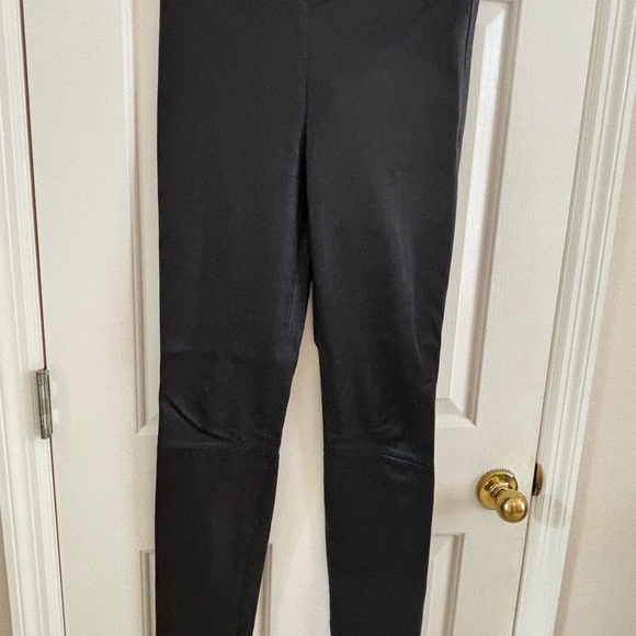 Theory Lambskin Leather Leggings Size 6 - Picture 1 of 3
